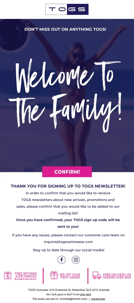 TOGS Swimwear | BRANDiT Project