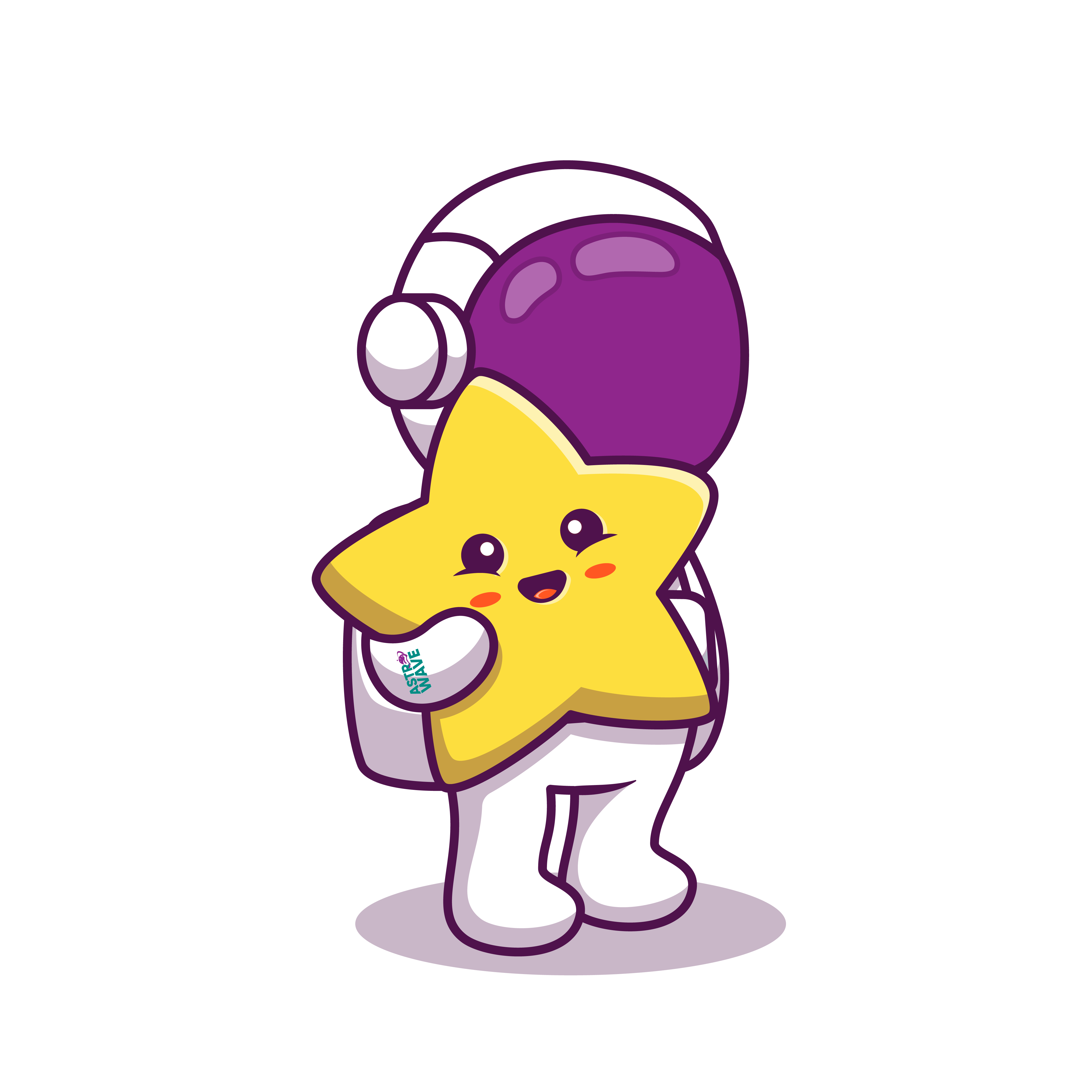Astrowave astronaut holding cute star